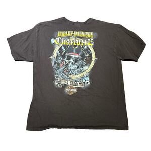 Harley Davidson Charlotte North Carolina Brown XL Short Sleeve T -Shirt